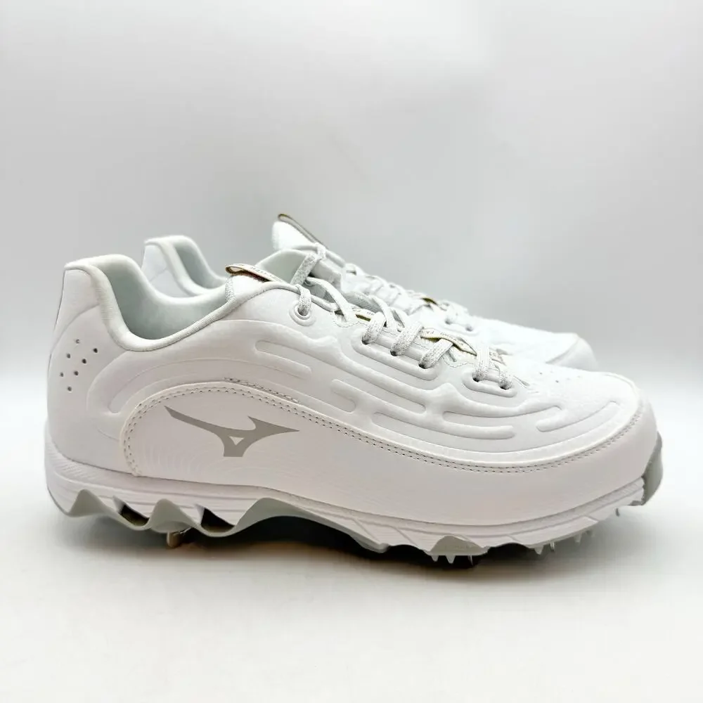 Mizuno Womens Swift 8 Low Softball Cleats Size 6 White 9-Spike Metal NWOB